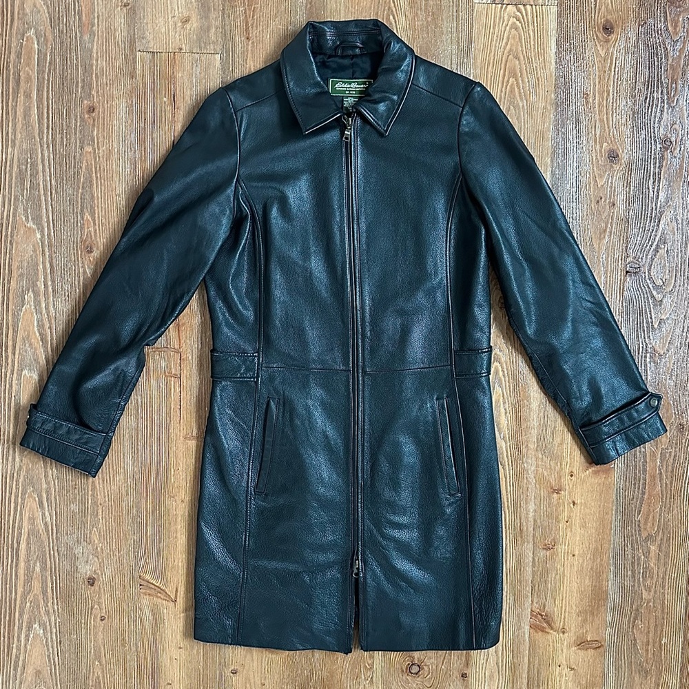 Eddie Bauer | Leather Longline Jacket